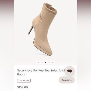 SassyMove Pointed Toe Soles Ankle Boots 6